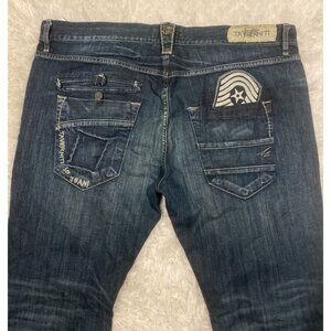 Vintage Taverniti SO Embroidered Y2K Jeans By Jimmy Taverniti Dennis Size 42